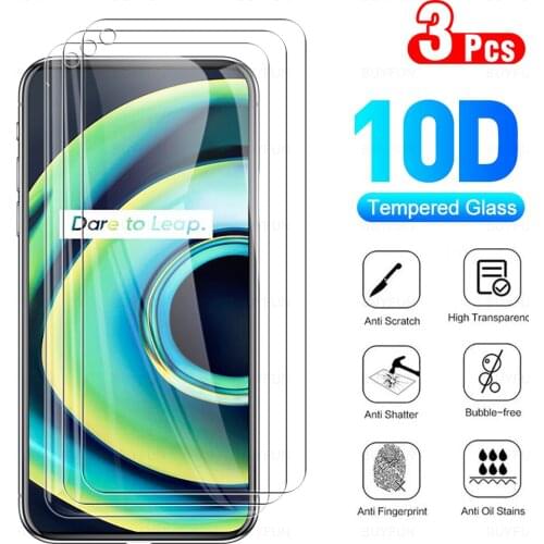 3Pcs Full Cover Protective Glass For OPPO Realme Q3 Pro 5G Tempered Glass For Realmi RealmeQ3 Q3Pro 6.43" Screen Protector Film