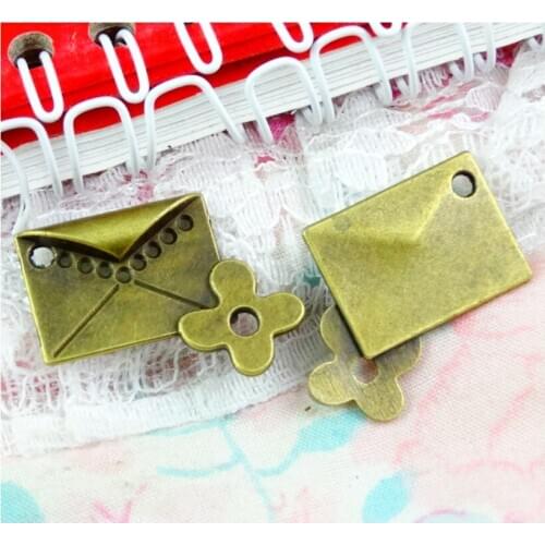 30 Pieces/Lot 26*21MM Zinc Alloy Envelope Charms Antique Bronze Plated Diy Charms for Jewelry Making