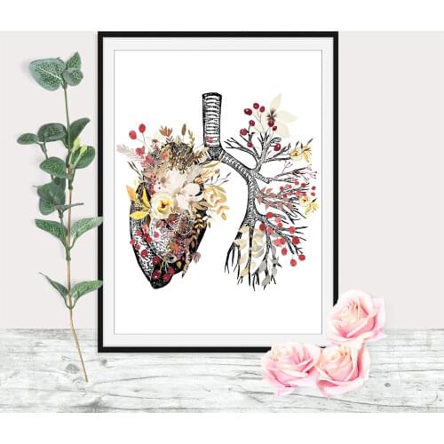 5d DIY anatomical organ diamond embroidery human anatomy diamond painting brain heart lung wall art picture medical room decorat