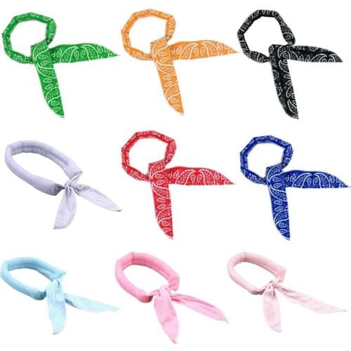 9 Pieces Cooling Scarf Summer Wrap Soaked Tie Around Neck Ice Cool Scarf Hairband Bandana Ice Scarf Collar Neck