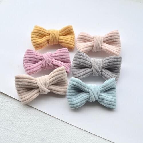 10pcs Small Autumn Winter Corduroy Bow Handmade Hair Accessories Materials Diy Jewelry Accessories Girls Baby Homemade Headdress