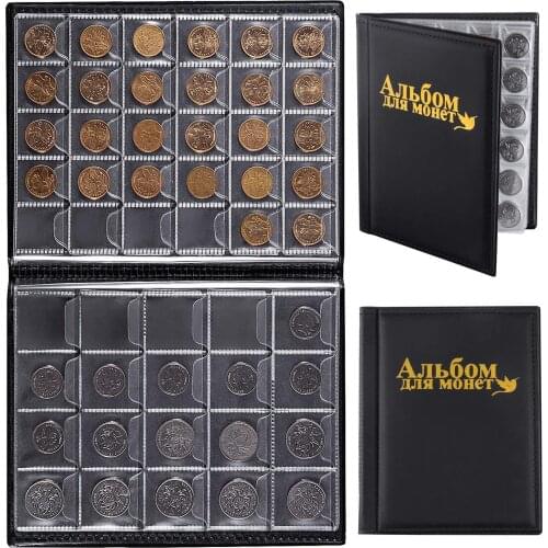250 Pieces Coins Storage Book Commemorative Coin Collection Album Holders Collection Volume Folder Hold Multi-Color Empty Coin