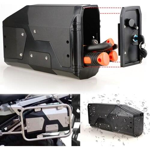 Big sale! Tool Box For BMW r1250gs r1200gs lc & adv Adventure all years 2012 for BMW r 1200 gs Left Side Bracket Aluminum box