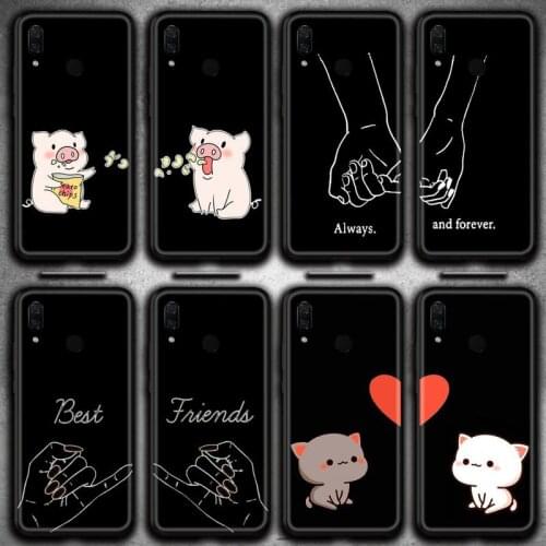 Cartoon BFF Always And Forever Best Friends Phone Case Huawei Y6P Y8S Y8P Y5II Y5 Y6 2019 P Smart Prime Pro