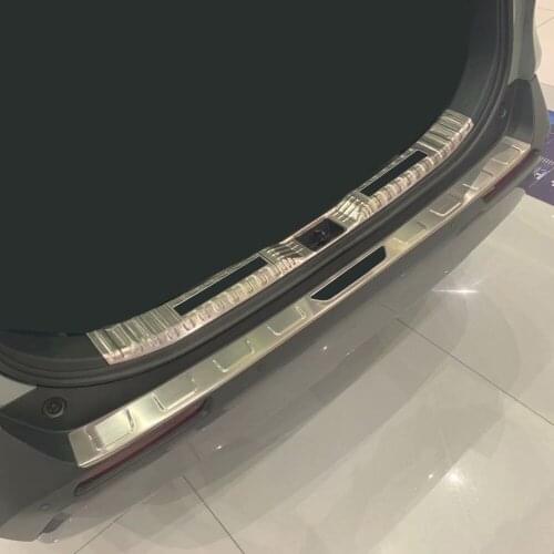 For Toytoa RAV4 XA50 2019-2021 Stainless Silver Black Rear Trunk Inner Outer Bumper Plate Protector Guard Cover Car Styling