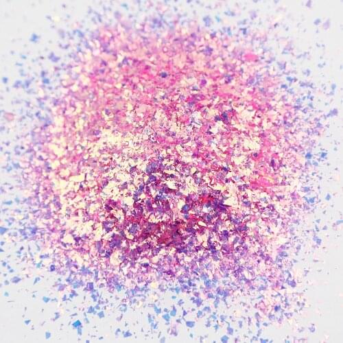 Fantasy Iridescent Nail Art Glitters Sequins 50g 12 Colors- Transparent UV resin nail gel acrylic nail nail polish glitter