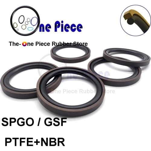 SPGO Glyd ring SP 50 hydraulic seal Piston compact seal PTFE /Bronze /NBR DLI 110X135X8