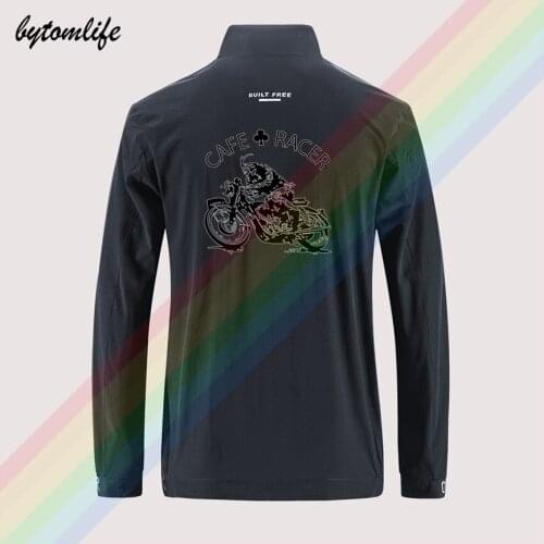 Cafe Racer classic Motorcycle triumph Slim sport jacket mens street windbreaker zipper thin jacket mens jacket Asian size