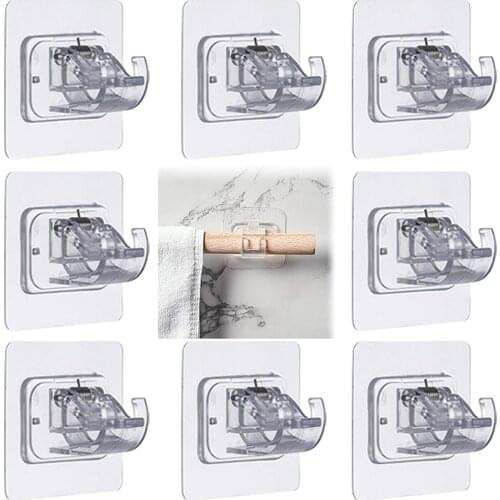 No Drill Curtain Rod Brackets, Adhesive Curtain Rod Holder, No Nail Curtain Rod Brackets Free Perforated Curtain Fixing Bracket