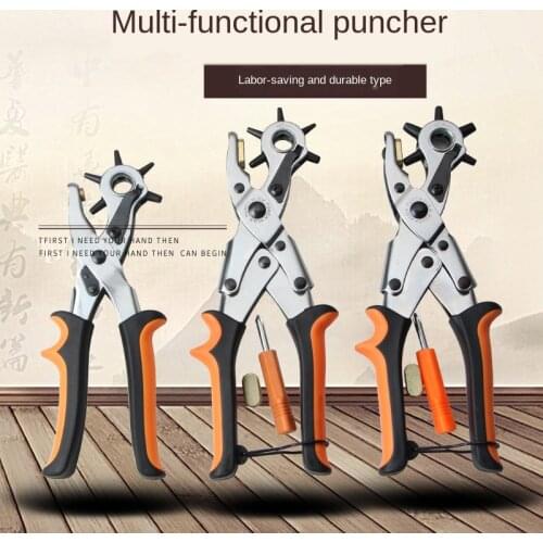 Labor-Saving Leather Belt Puncher Multi-Function Puncher Pliers Waistband Belt Strap Watch Drilling Excavator Tool