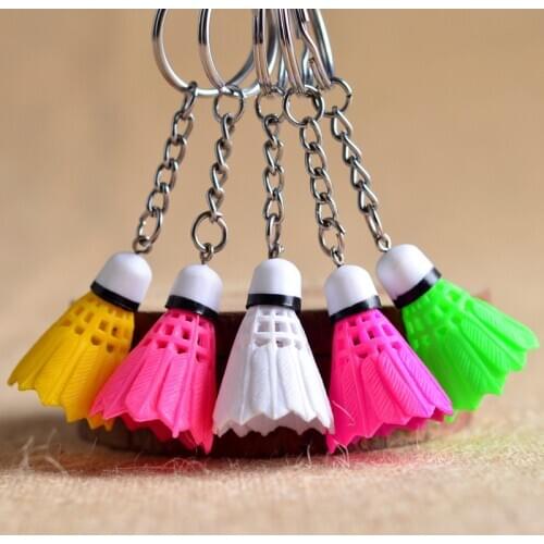 Multifunctional Mini Plastic Badminton Utility Key Buckle Gift Sports Bag Chain Pendant Souvenir 2.1*3.5CM 4 Colors Q1491CMC