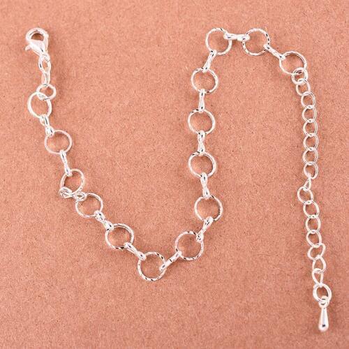 New Simple Silver Color Circles Bracelet & Bangles for Woman Sweet Metal Round Chain Female Bracelets Wholesale Best Gifts