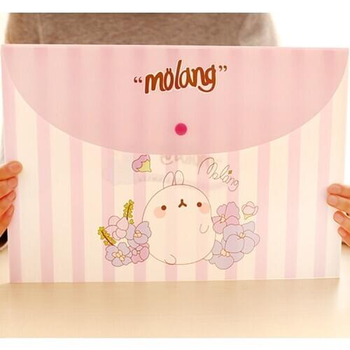 Office Learning Supplies Cartoon A4 File Holder-Style Hand File Bag Storage Bag Portfolio Paper Clip