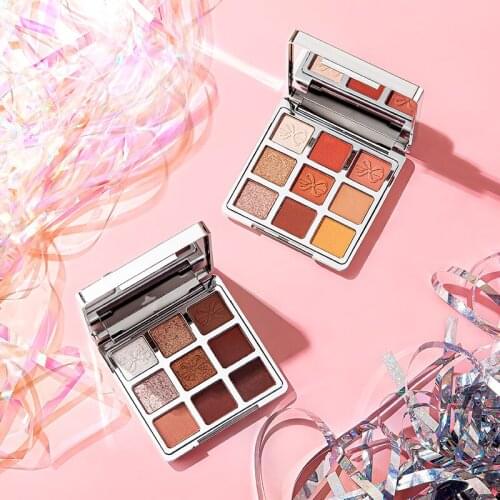 9 Color Eye Shadow Palette Sequins Matte Pearlescent Earth Color Eye Shadow Long Lasting Eye Shadow Makeup Cosmetics TSLM1