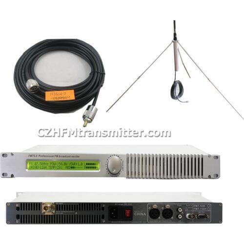 0-50W PLL Professional FM transmitter 87-108Mhz GP antenna KIT
