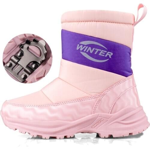 Women Boots Non-slip Waterproof Winter Ankle Snow Boots Children Platform Winter Shoes with Thick Fur Botas Mujer High Boots