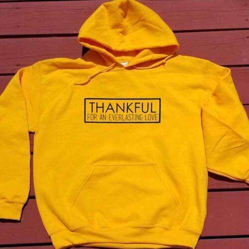 Thankful for An Everlasting Love Hoodies Women Christian Jesus Permanent pure cotton faith Pullover Girl Clothing Drop Shipping