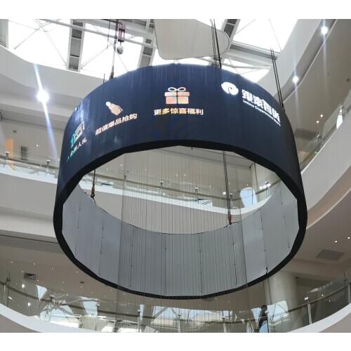 Shopping Mall Led Screen 360 Degree Round Adverting Led Screen flexible led screen