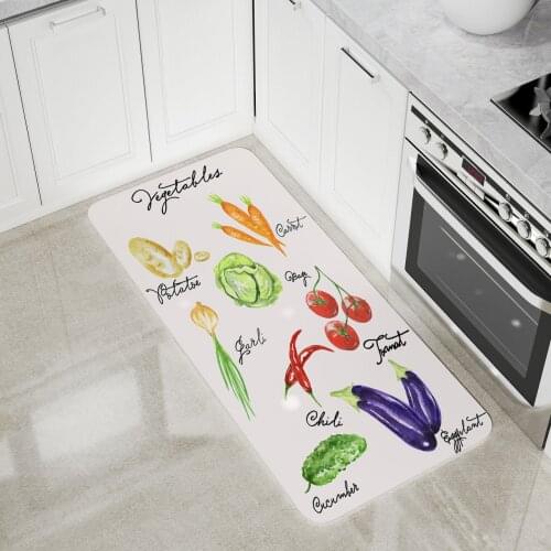 Hot Air Balloon Kitchen Area Rugs Large Sofa Mat Living Room Bedroom Bathroom Doormat Green Carpet Print Vegetables Mushroom