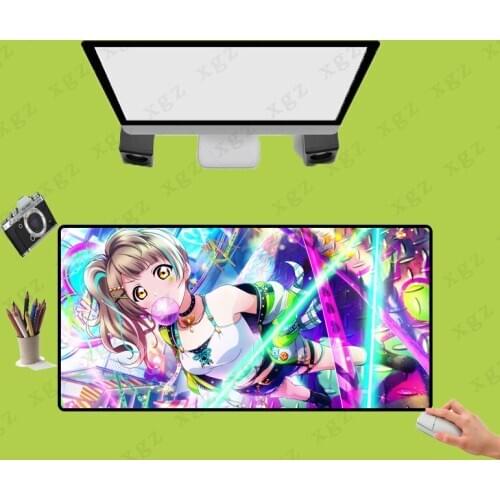 XGZ Anime Girl Blowing Bubble Mouse Pad Anime Computer Mouse Mat Gamepad Pc Gamer Gaming Mousemat Deskmat Size Can Be Selected