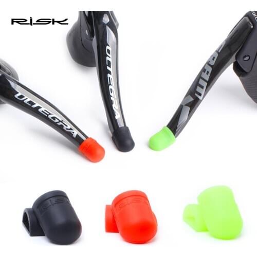 RISK Road Bike Shift Lever Protector Cover Anti-Scratch Silicone Cover Bicycle Shift Lever End Protective Rubber Sleeve