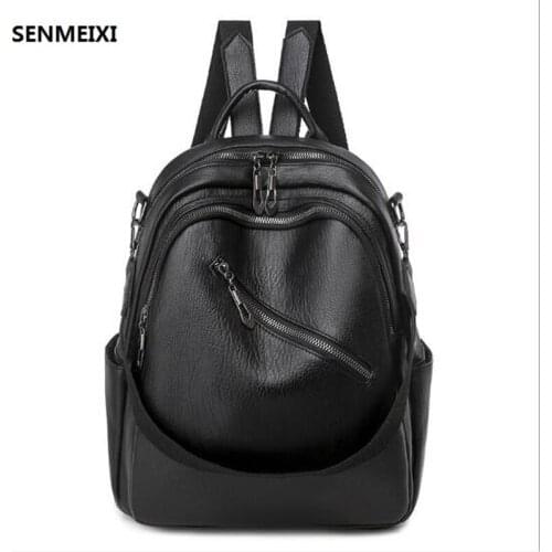 Women Backpack High Quality PU Leather Backpack for Teenage Girls School Bag large capacity Female shoulder bag Bagpack Mochila