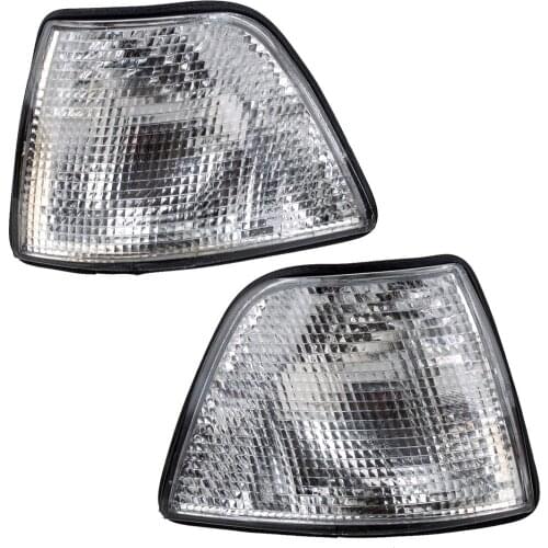 1 Pair 63138353279 63138353280 Clear Turn Light Housing Corner Lens Signal Parking Lamp Shell Fit for BMW E36 318i 325i 4DOOR
