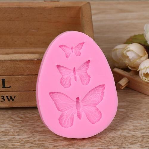 1PC Silicone Mold Butterfly Shaped Fondant Cake Mold Soap Mould Bakeware Baking Cooking Tools Sugar Cookie Jelly Pudding LB 487