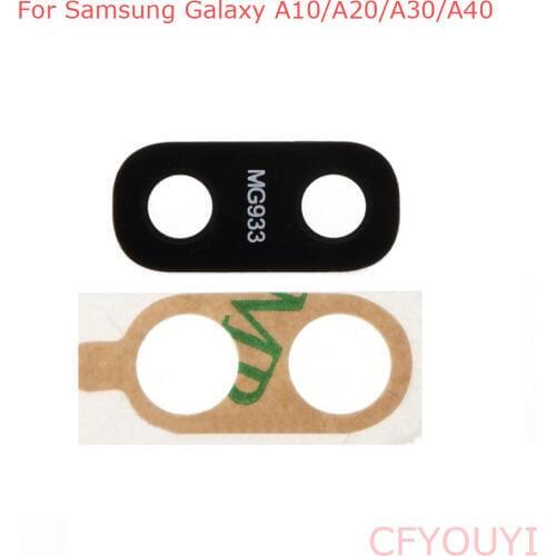 10pcs/lot For Samsung Galaxy A10/A20/A30/A40 Rear Back Camera Lens Cover + Adhesive Sticker Glue