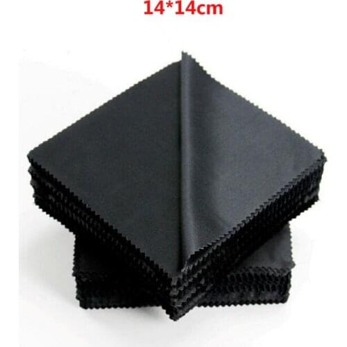100 pcs/lot Microfiber Eyeglasses Cloth Sunglasses Eyewear Specs Cleaning Cloth Glasses Black Clean Lens cloth 140mm*140mm