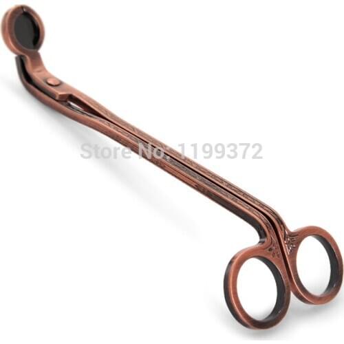 200pcs 18cm Full Round Head Stainless Steel Candle Trimmer Oil Lamp Scissor Cutter Snuffer Home Tool