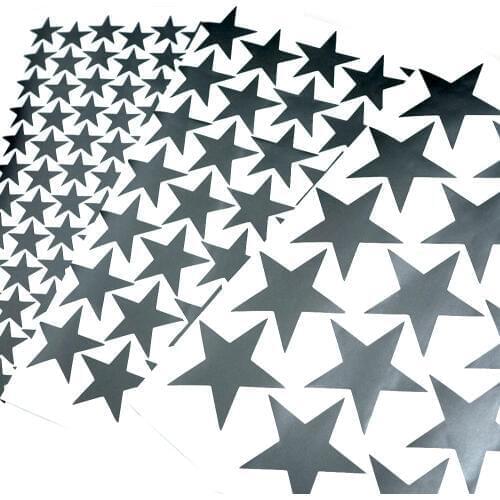3/5/7cm Black Star Wall Stickers Die Cut Matte Vinyl Sticker For Children Room Home Decoration Little Stars Wall Art DIY Decals