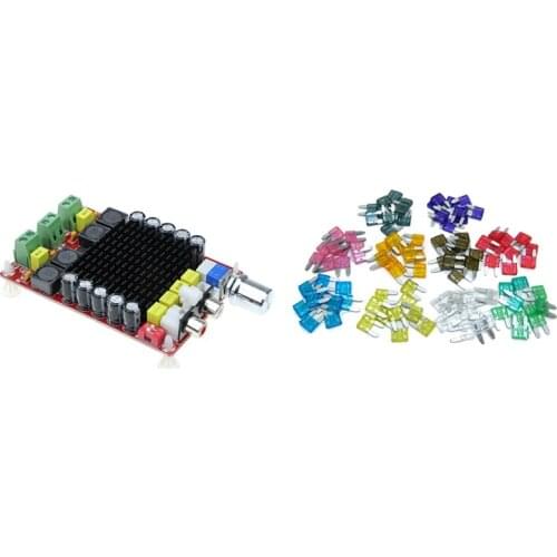 30 Pcs Mixed Amp Mini Blade Fuses Car Motorbike Atm Auto & 1 Pcs Tda7498 Dc 14-34V Amplifier Board
