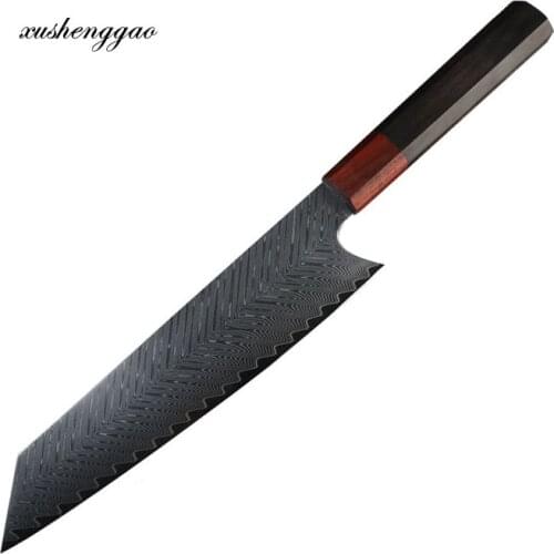 8.5 Inch 67 Layers VG10 Damascus Steel Kiritsuke Sashimi Filleting Fish Barbecue Damascus Knives Japanese Cleaver Kitchen Knives