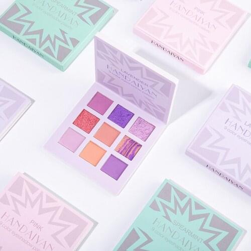 9-color Shimmers Matte Eyeshadow Palette High Pigmented Easy to Blend Sweatproof Waterproof Long Lasting Eye Shadows MH8