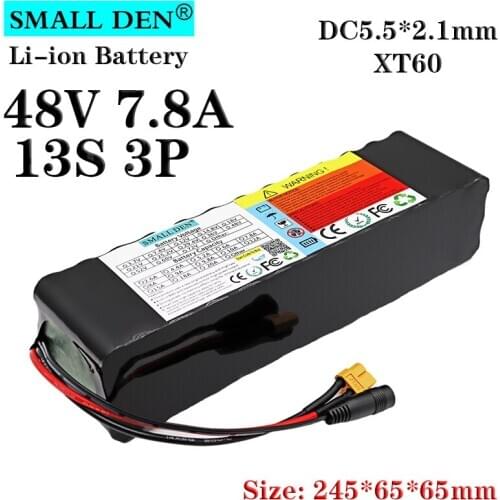 48V 7.8A 18650 lithium battery pack 13S3P 7800mAh Built-in 20A high-current BMS for electric battery replacement kit