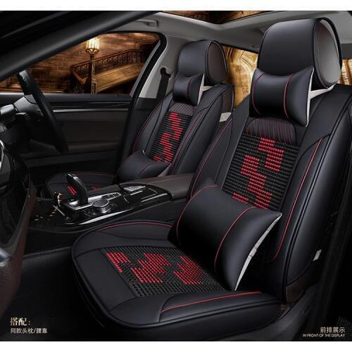 Car seat covers leather cushion set summer cooling for Chevrolet Blazer SPARK SAIL EPICA AVEO LOVA cruze Optra 560 610 630 730