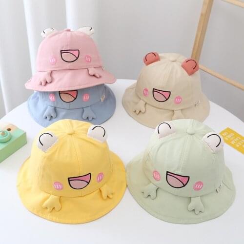 Baby Summer Frog Hat Cartoon Summer Beanies Hat Cute kids Girls Sunhat Fisherman Hat Costume Accessory Gifts