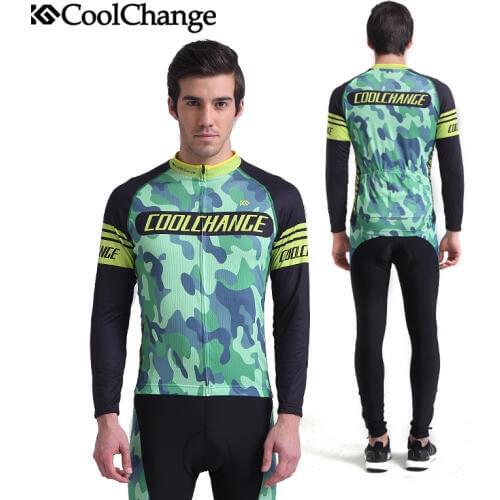 CoolChange Outdoor Sport Bicycle Clothes Long Sleeve Cycling Jersey Set MTB Road Bike Cycling Jersey Get pirate Hat Sports Scarf