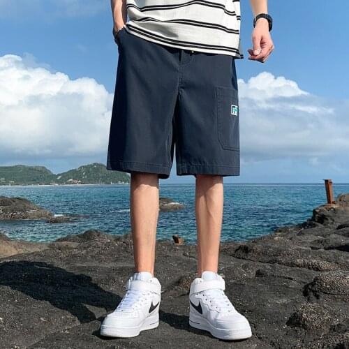 Summer Imitation Denim Mens Casual Shorts Black Board Plus Size Streetwear Drawstring Male Bermuda Long Sweatshorts Z055