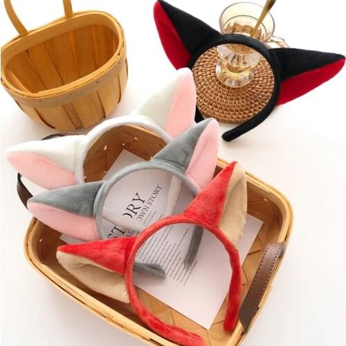 Fox ears headbands cute and cute headbands headwear rabbit ears funny hairpin hair accessories new headwear cartoon headwear