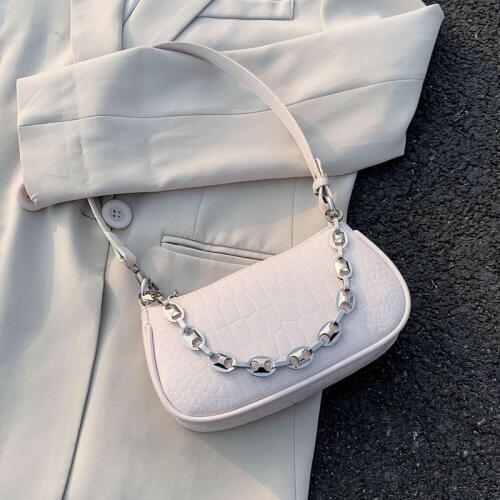 Small PU Leather Shoulder Bags For Women 2020 Elegant Handbags Female Travel Totes Lady Fashion Hand Bag Chain Design