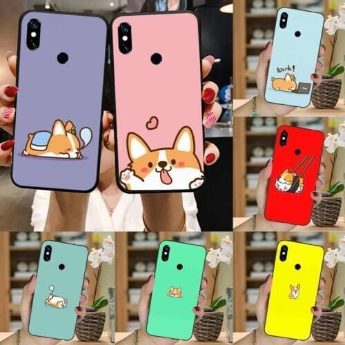 Corgi Cute pet dog animal Phone Case For Xiaomi Redmi Note 4 4x 5 6 7 8 pro S2 PLUS 6A PRO