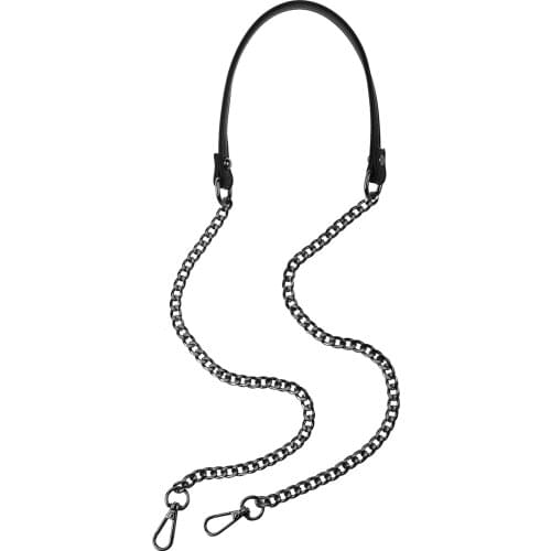 Fashion Women Bag Purse Strap Faux Leather Shiny Metal Chain for Crossbody Bag Handbag DIY Decorative Shoulder-Strap with Buckle