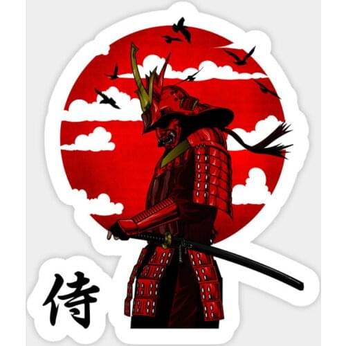 Personalized Decal Samurai Car Sticker Windshield Bumper Motorcycle Helmet Decal KK Vinyl Cover Scratches Waterproof PVC