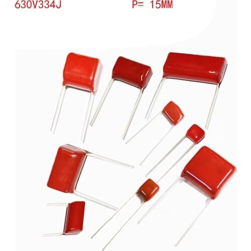 New 20PCS CBB22 630V334J 0.33UF Pitch 15MM 630V 334 330NF CBB Polypropylene film capacitor