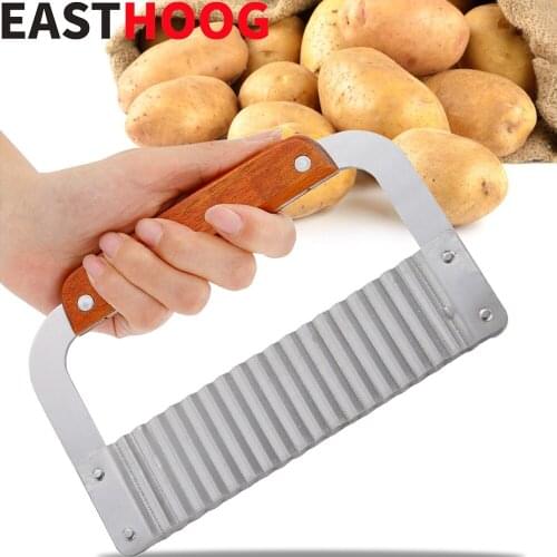 Stainless Steel Potato Wave Knife Spiker Slicer Cutting French Fries Salad Corrugated Cutting Chopped Potato Slices Kitchen Tool