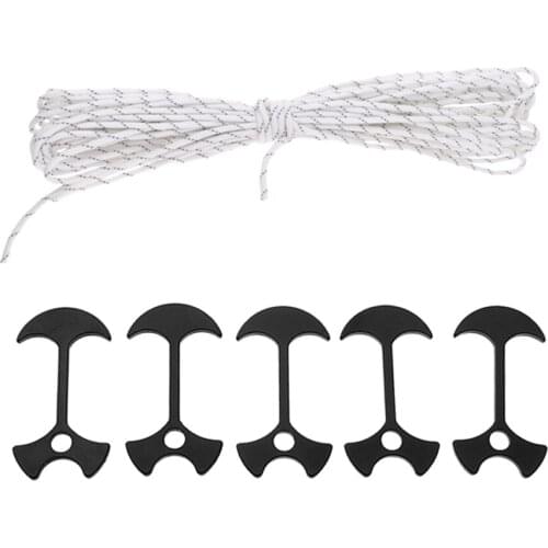 Camping Cord Paracord Survival Rope & 5Pcs Premium Rope Tensioner Adjuster