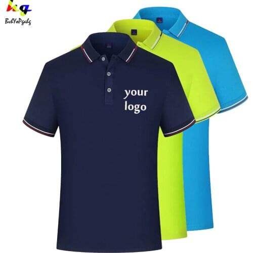 Customized/printed logo polo mens and womens short-sleeved universal shirt, printed photo/logo team top