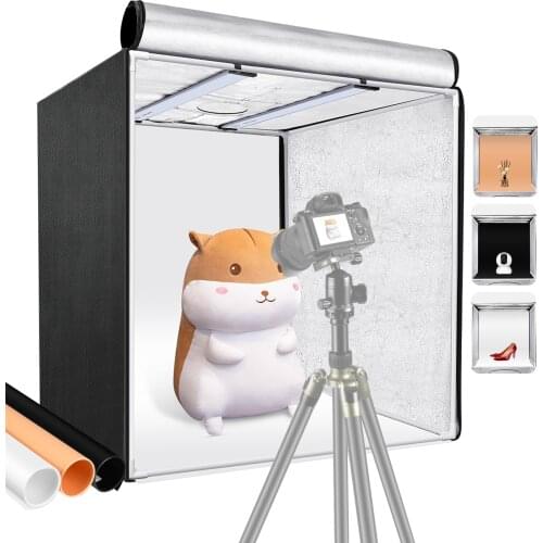 Neewer Photo Light Box:32x32 Inch Adjustable Brightness Studio Photography Lighting Shooting Tent 210pcs with 3 LED Light Panel